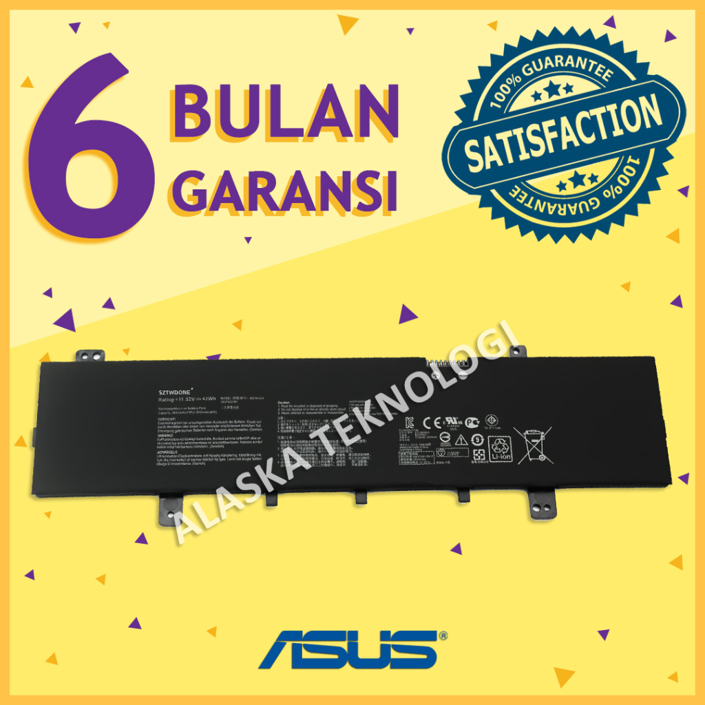 Original Baterai Batre Laptop Asus VivoBook 15 F505ZA-BQ160T X505BA-RB94 X505ZA-BQ072T X505ZA-EJ618T