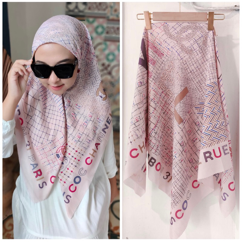 SADEAN HIJAB SEGIEMPAT 20/HIJAB VOAL MOTIF TERBARU//DENAY MOTIF SERAGAM BISA COD