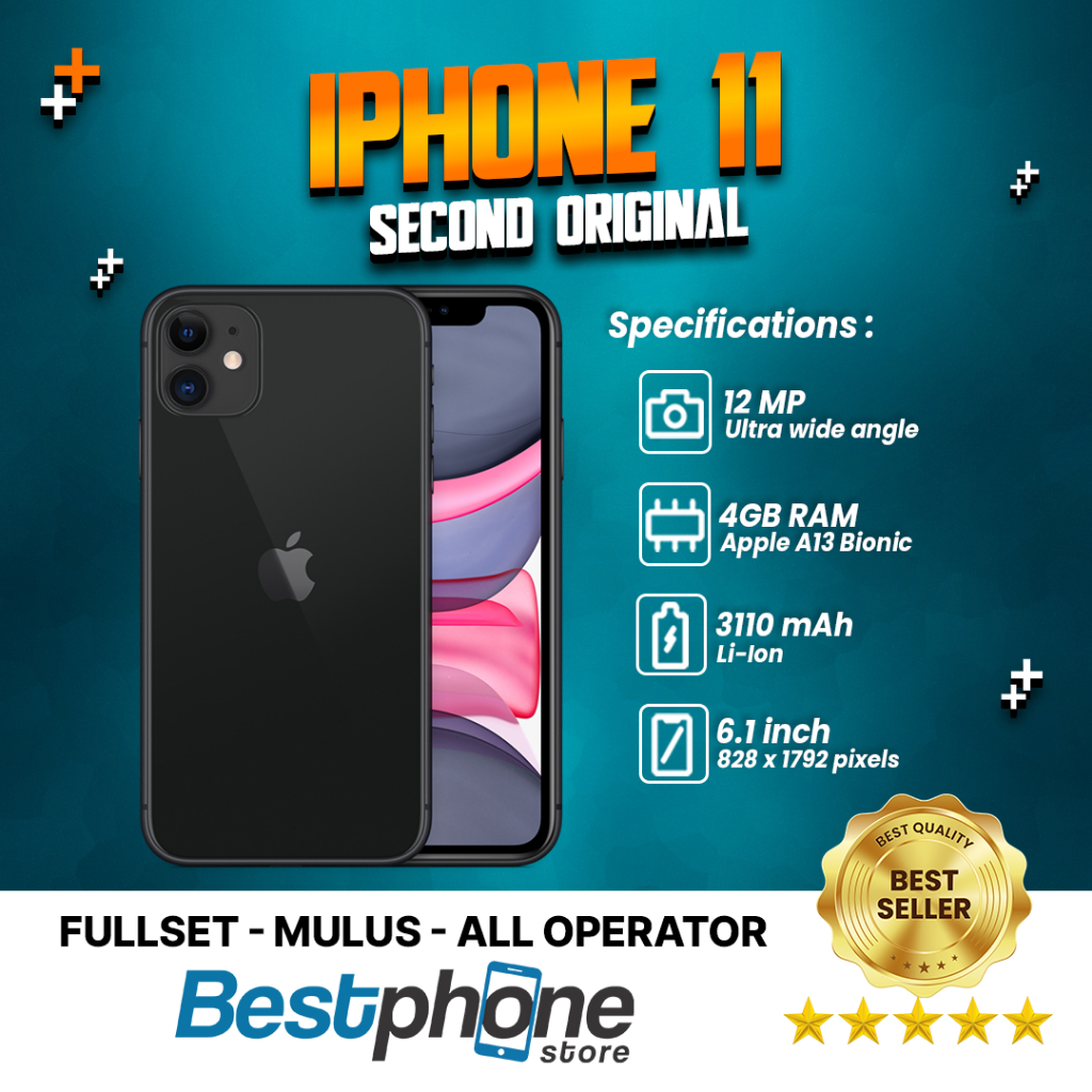 iPhone 11 64 Second Original Mulus 100% No Minus Fullset