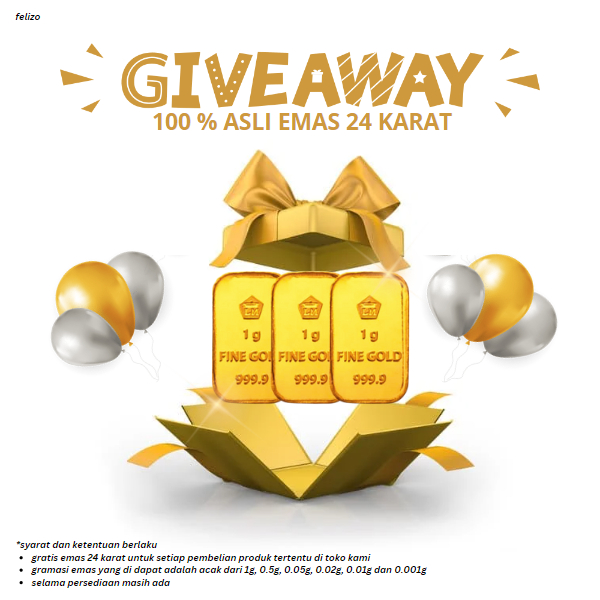 Logam Mulia 24 Karat 1g, 0.5g, 0.05g, 0.02g, 0.01g dan 0.001g Babygold Mini gold Minigram Emas Kecil