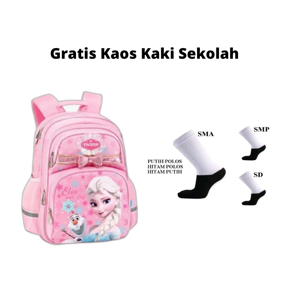 ATM67 - Tas Sekolah Anak Perempuan Tas Ransel Anak Tas Punggung Tas Anak Frozen tas anak Karakter  tas anak sekolah TK SD PAUD TAS NGAJI  perempuan