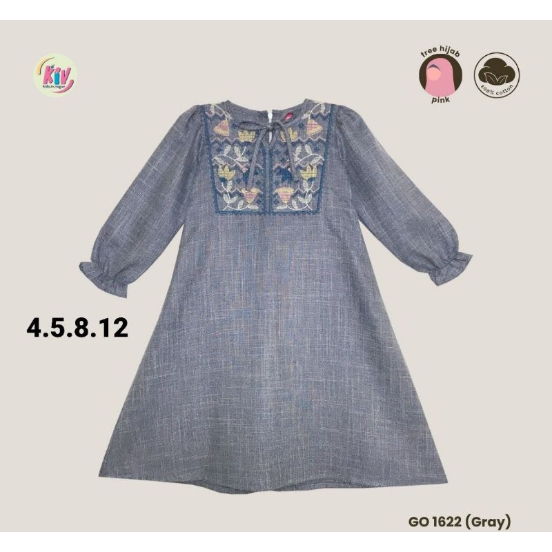 GAMIS ANAK KIV BRANDED ORIGINAL (FREE HIJAB) GMSANKKV1622