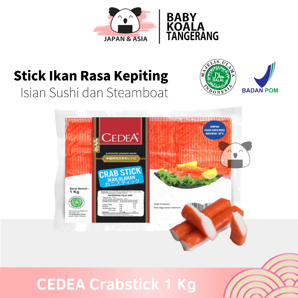 

CEDEA Crabstick Stik Kepiting 1 Kg Halal | Crab Stick Sushi Steamboat.