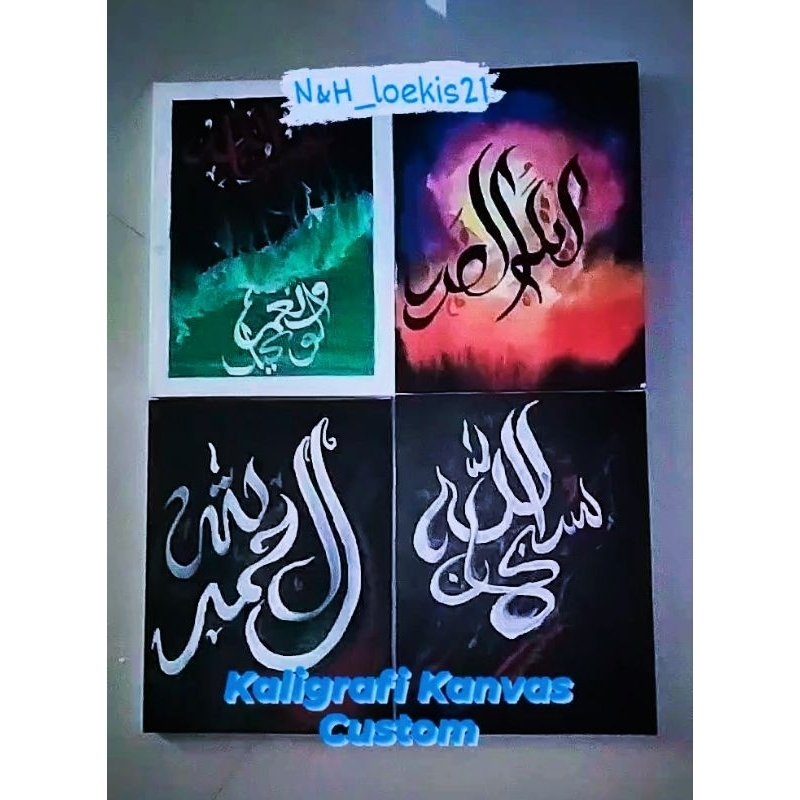 Lukis kaligrafi Custom Kanvas