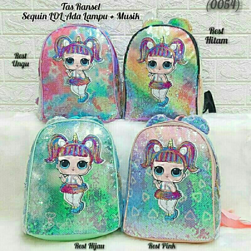 Tas Anak LOL LED / Tas Sequin Anak Perempuan