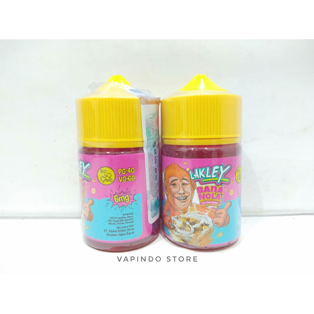 NIC 6MG LAKLEY BANANOLA V3 60ML BY ELF X RIZKY RITONGA LIQUID