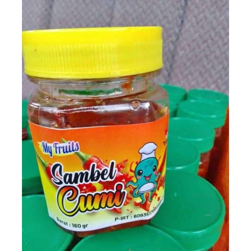 

Sambal Cumi kemasan botol 160gr