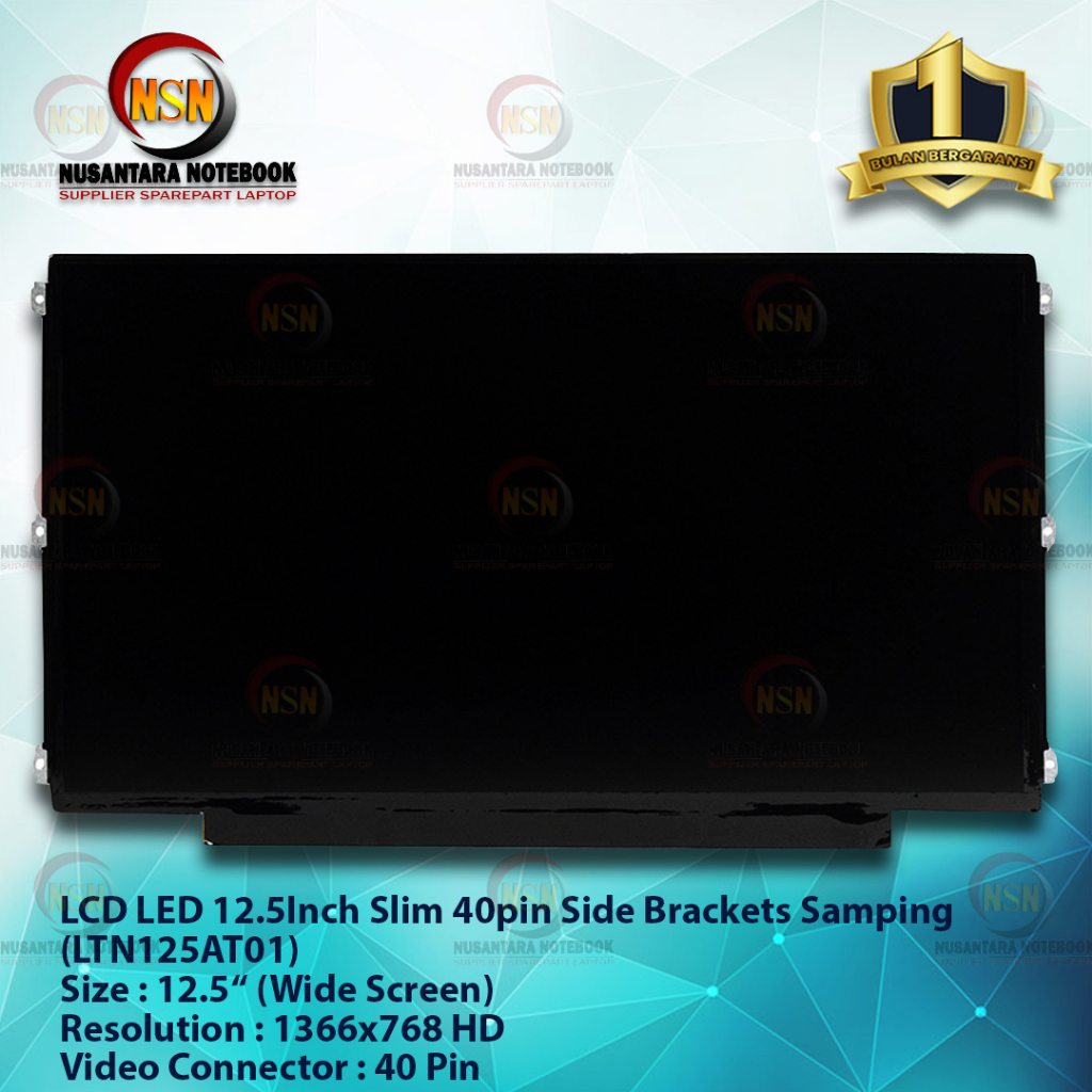 LCD LED 12.5 Slim 40pin Side Brackets Kuping Samping LTN125AT01