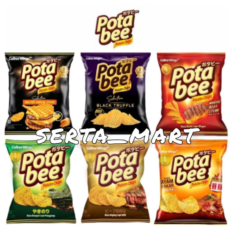 

Potabee Potato Chips 68gr - Potato Keripik Kentang Seaweed / Ayam Bakar / Melted Cheese