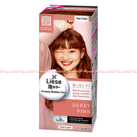 Liese Creamy Bubble Color Berry Pink Milky Beige Mint Ash Hair Color Pewarna Rambut Lisse Design Series Cat Rambut Warna Pink Coklat Susu HIjau Mentol Kao