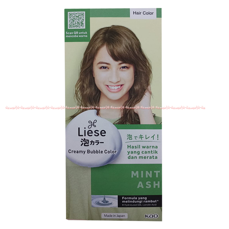 Liese Creamy Bubble Color Berry Pink Milky Beige Mint Ash Hair Color Pewarna Rambut Lisse Design Series Cat Rambut Warna Pink Coklat Susu HIjau Mentol Kao