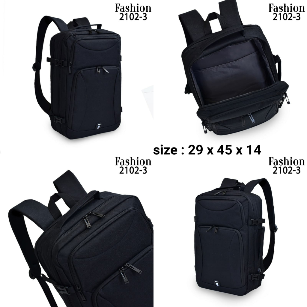 Tas Ransel Pria 2102-C (Bahan 3) (YAMI) Kanvas ( Polyester Ant Knitted Fabric )