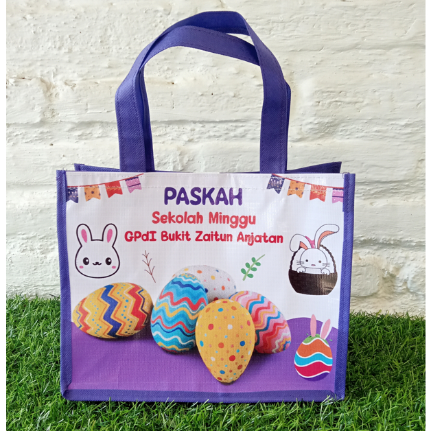 Tas Natal Paskah Diakonia Marturia Custom Nama Tas Sekolah Minggu Gereja Murah Goodie Bag Christmas Xmas Easter Murah TEebal