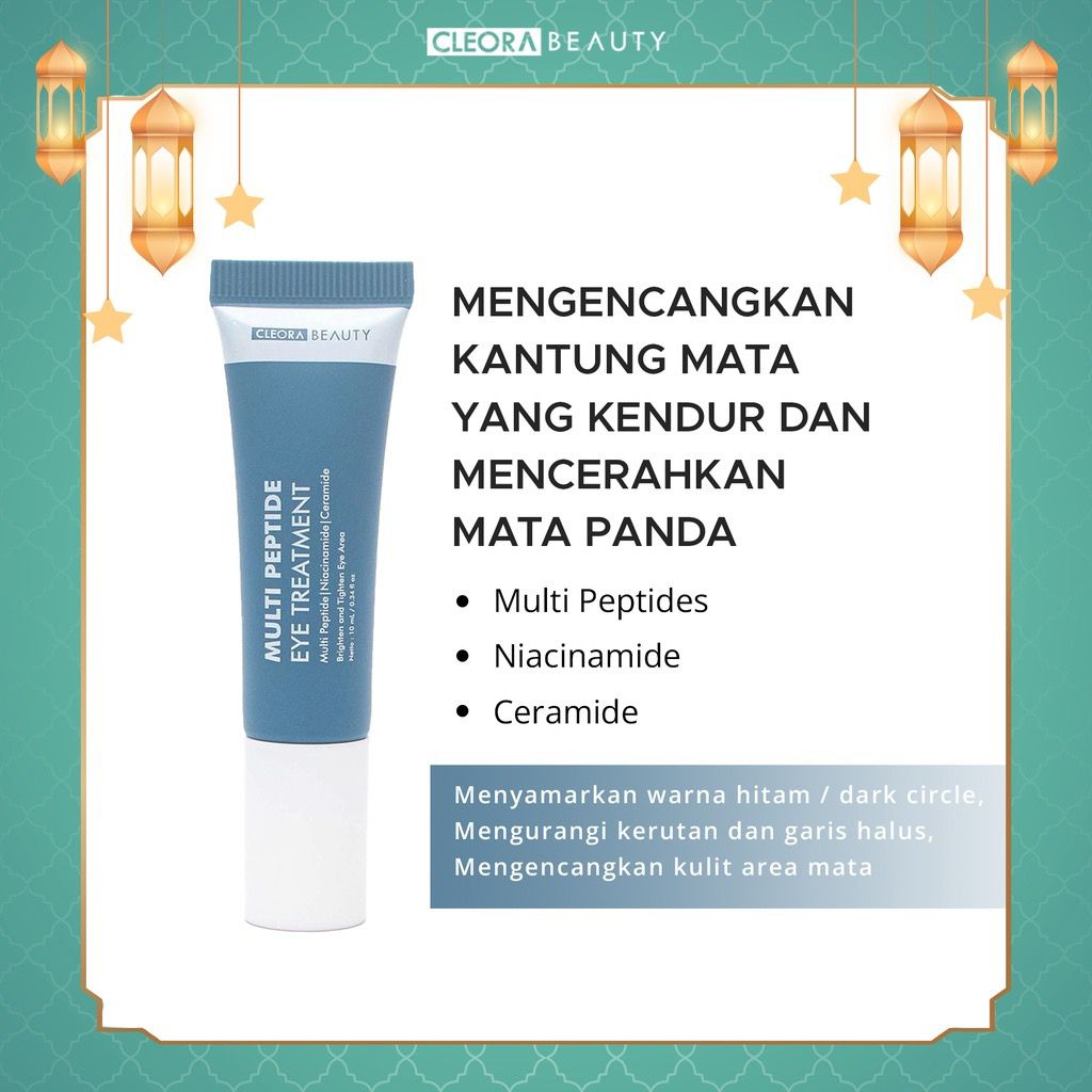 BPOM Cleora Multi Peptide Eye Treatment Cream Mata Pengencang Area Mata