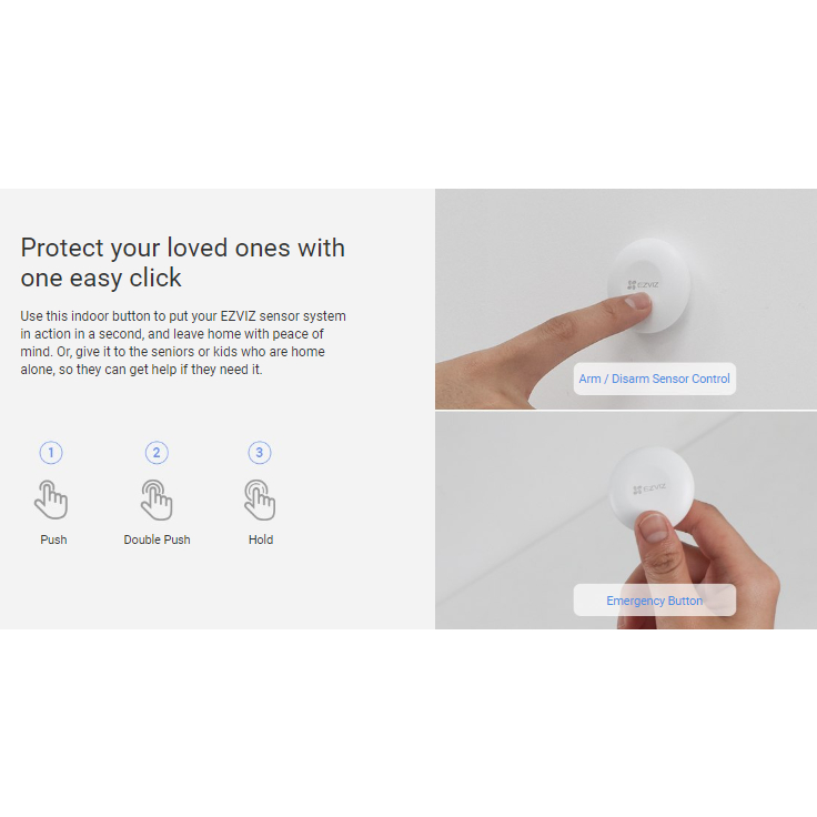 EZVIZ T3C SMART BUTTON SENSOR CONTROL AND EMERGENCY BUTTON FOR EZVIZ