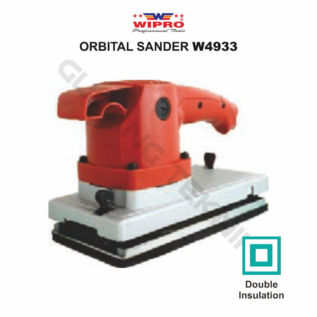 Mesin Amplas Sander 300W WIPRO W-4933 / Mesin Palm Sander Elektrik 220V - Finishing Orbital Sander WIPRO W4933