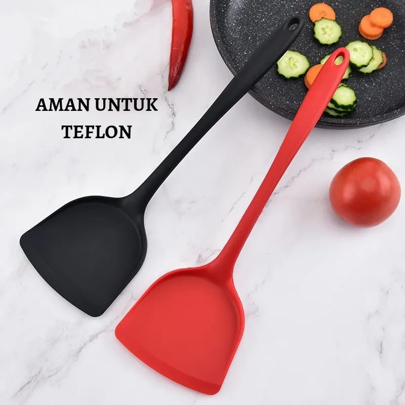 Spatula Masak Silikon Anti Lengket Tahan Panas - Sodet anti Panas - Sutil Penggorengan Khusus Teflon