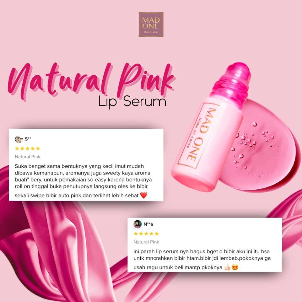 [Pasti dapat Emas] Lip Serum mencerahkan bibir | Aplikator roll on pertama