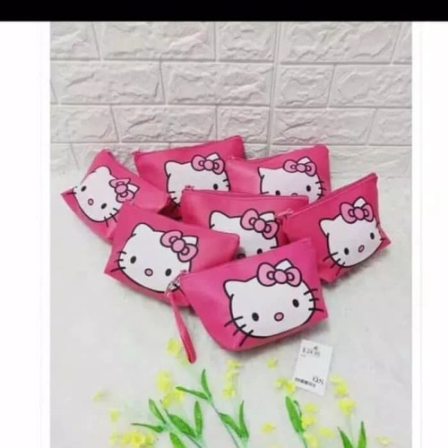 TAS KOSMETIK HELLO KITTY MURAH / POUCH KOSMETIK HELLO KITTY LUCU SERBAGUNA / DOMPET WANITA