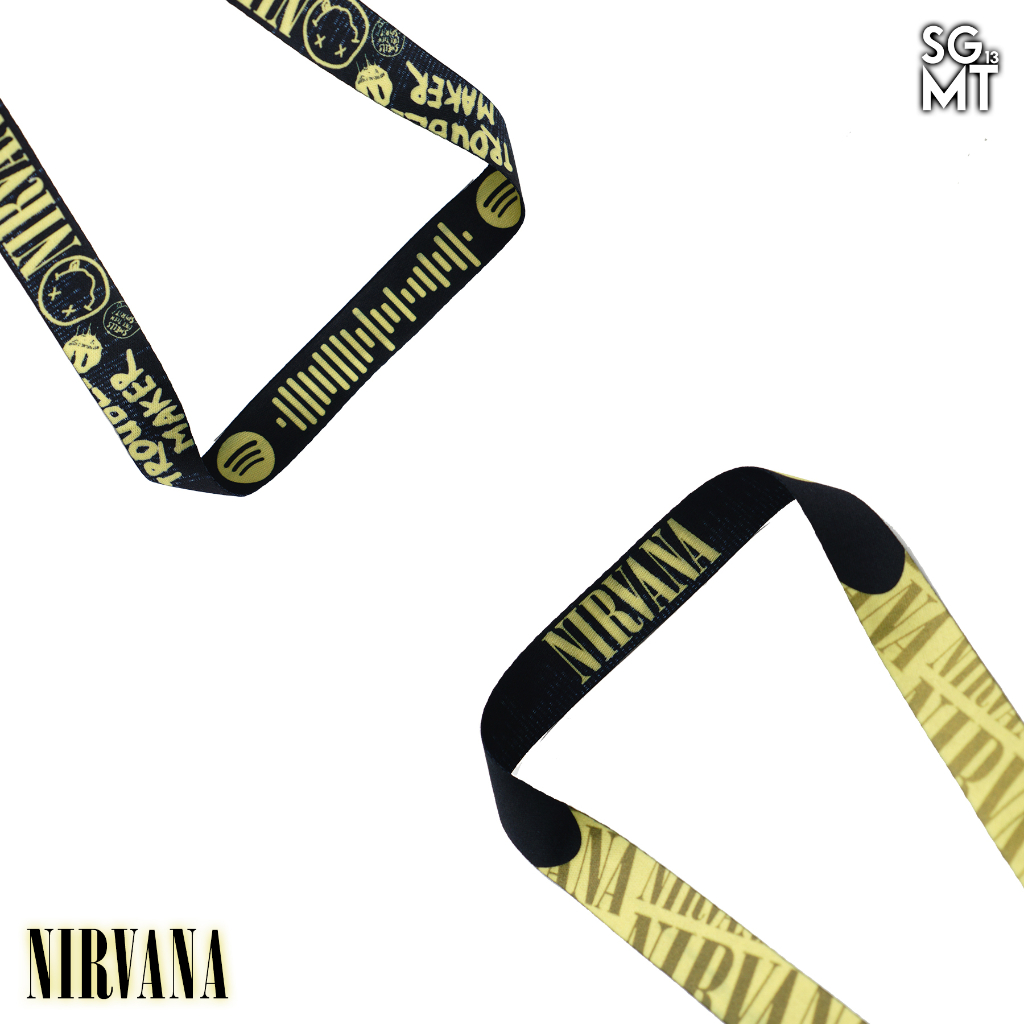 Lanyard ID Card Holder Name Tag HP Lanyard Full Printing FREE 3 Pcs Oring Nirvana Band Series