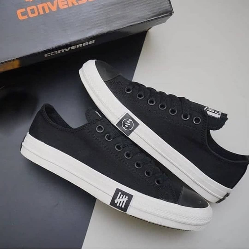 Supplier Sepatu converse Alstar Pria Wanita flash / petir low Grey Black Ct