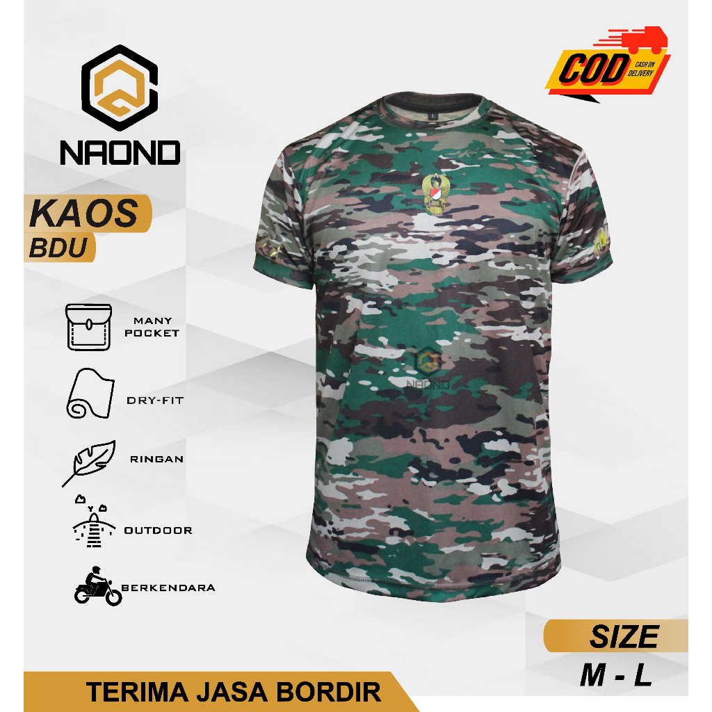 KAOS LORENG TNI AD TERBARU KAOS KASAD NKRI KAIN DRY-FIT