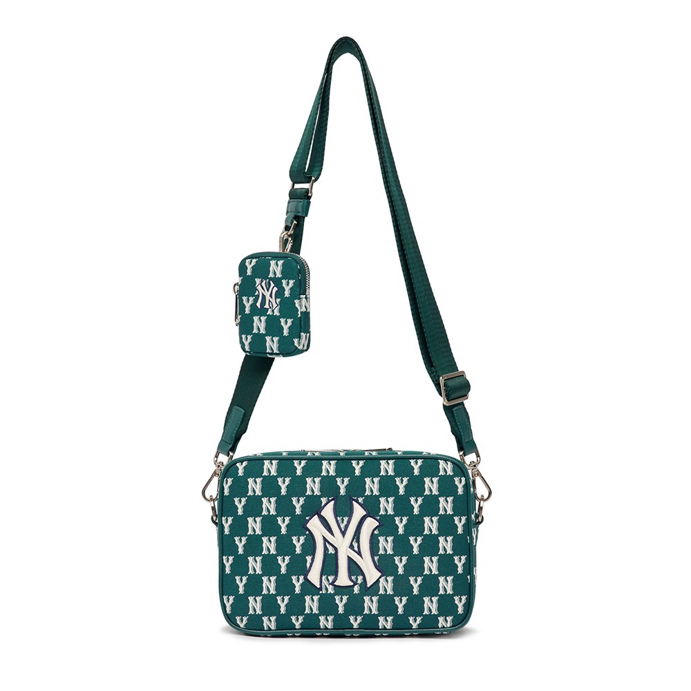 MLB NY Yankees Monogram Jacquard M Cross Bag Emerald Green (24x16x9)