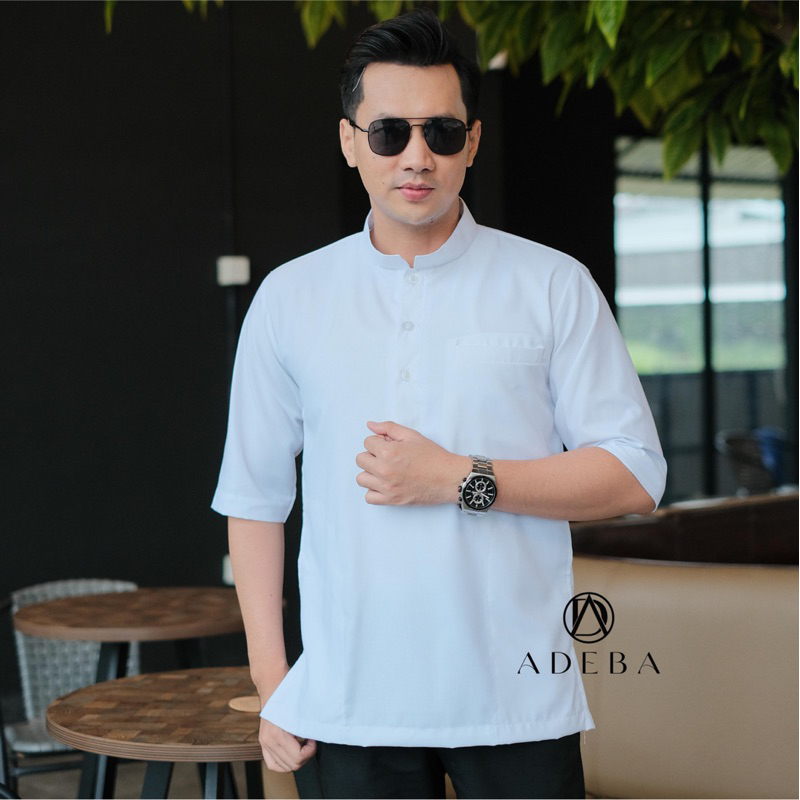 KOKO KURTA BAHAN KATUN WARNA PUTIH