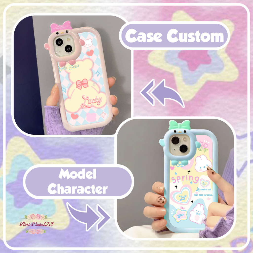 CUSTOM SOFTCASE PITACU FRAME KARAKTER CUSTOM SPRING FOR IPHONE 6 7 8 6+ 7+ 8+ X XS XR XS MAX 11 12 13 14 PRO MAX BC7462