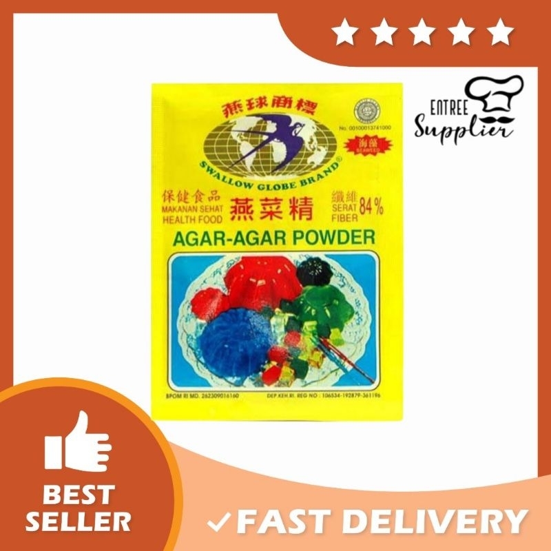

Agar Agar Walet Swallow Globe Brand PUTIH PLAIN 1 Sachet