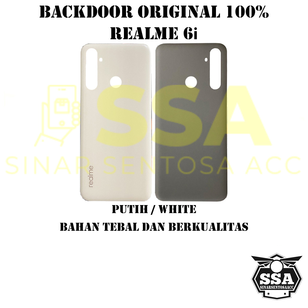 Backdoor Original 100% Realme 6i Tutup Baterai Tutup Belakang Backcover Back cover Real Me 6 i Realme6i