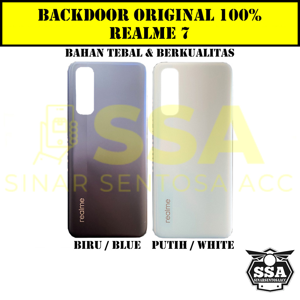 Backdoor Original 100% Realme 7 Tutup Baterai Tutup Belakang Backcover Back cover Real Me 7 Realme7