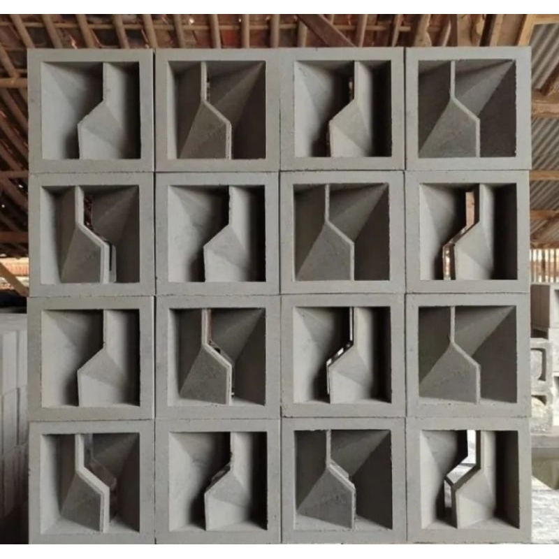 Loster Minimalis Motif Miring 20x20