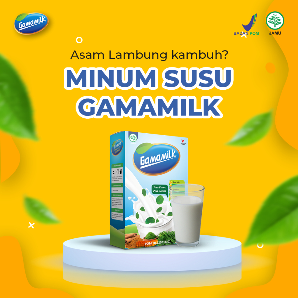 GAMAMILK - SUSU ETAWA MEMBANTU TURUNKAN ASAM LAMBUNG, GERD, MAAG
