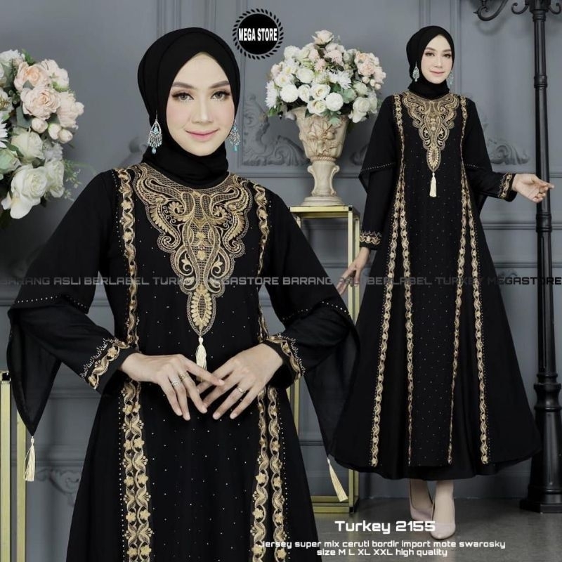 gamis abaya turkey 2155 hawa #685 by mega store & farzola