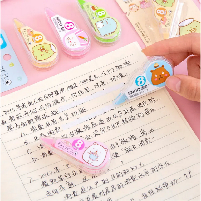 Tip-Ex Pita Unicorn Jinuo 1 Set Isi 4 pcs / Tipe X Kertas / Correction Tape Kertas Fancy Karakter Lucu