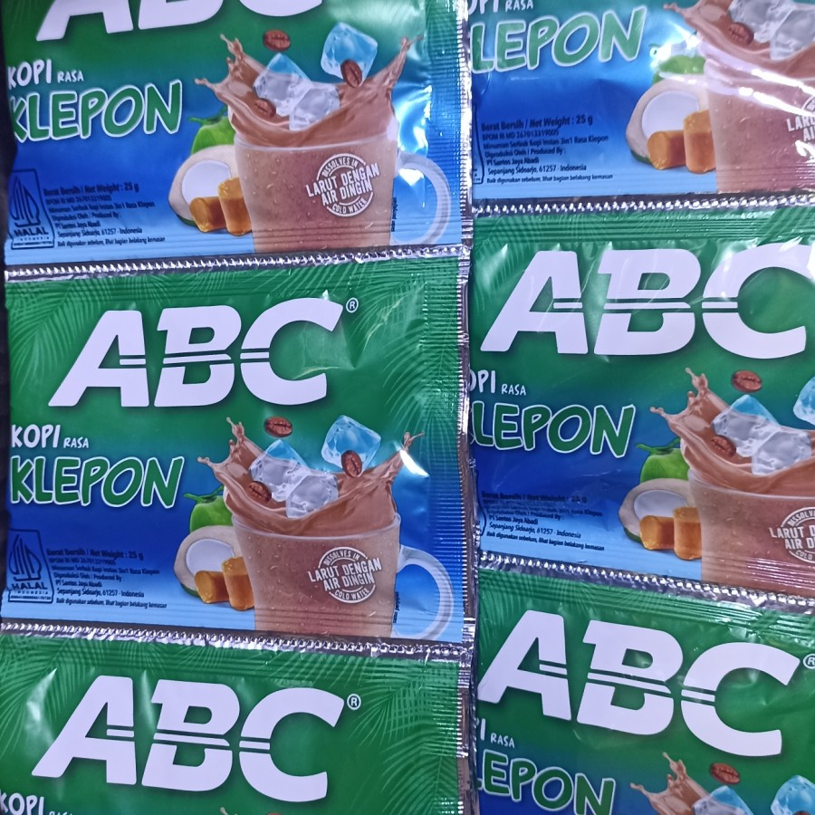 

kopi abc rasa klepon 1 renceng 10 bungkus