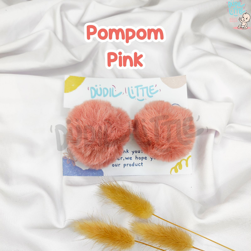 Big Pom Pom Headband/ Bandana Bayi / Newborn Headband Nylon Baby / Pita Bayi dan Anak /