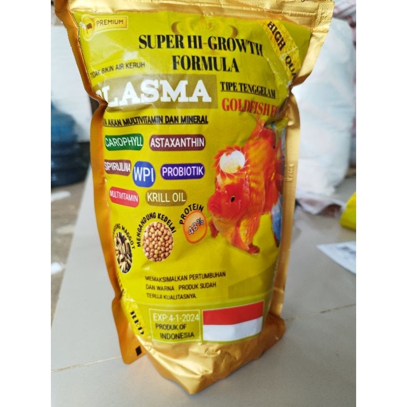 Pakan/Makanan Ikan Koki,  Koi Plasma Goldfish Food tipe tenggelam Super Hi-Growth Formula