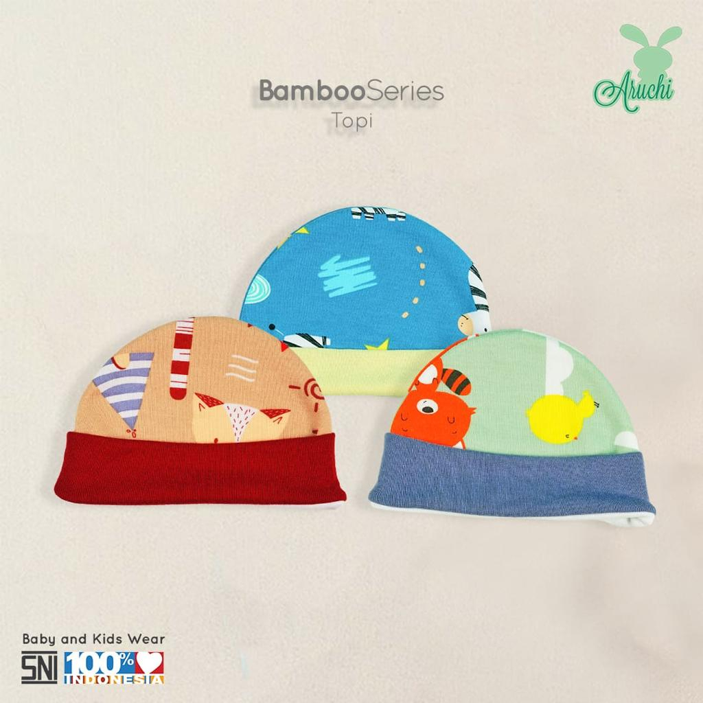 Aruchi Topi Bayi Motif - Topi Bayi isi 3