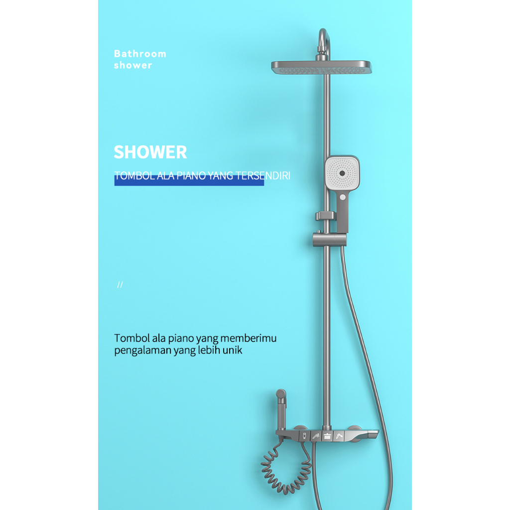 Shower Kamar Mandi 4 Dalam 1 Set Shower / Sprayer Panas Dan Dingin Set Kamar Mandi Besi Tahan / Shower Kamar Mandi Set Dengan Faucet