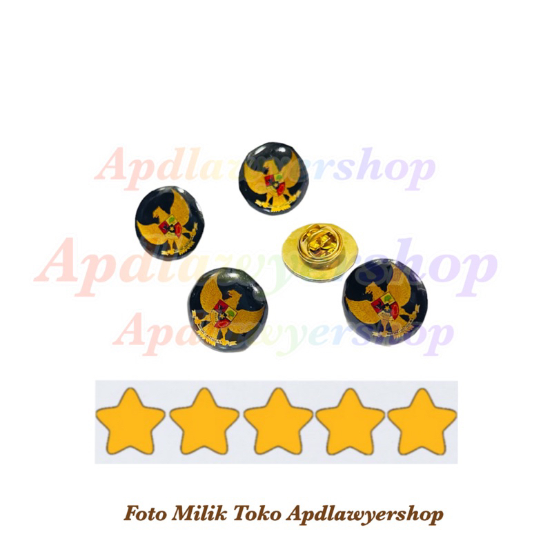 Pin Garuda Bulat Pin Bross Burung Garuda Bulat kuningan 2cm Paku Kwalitas Bagus