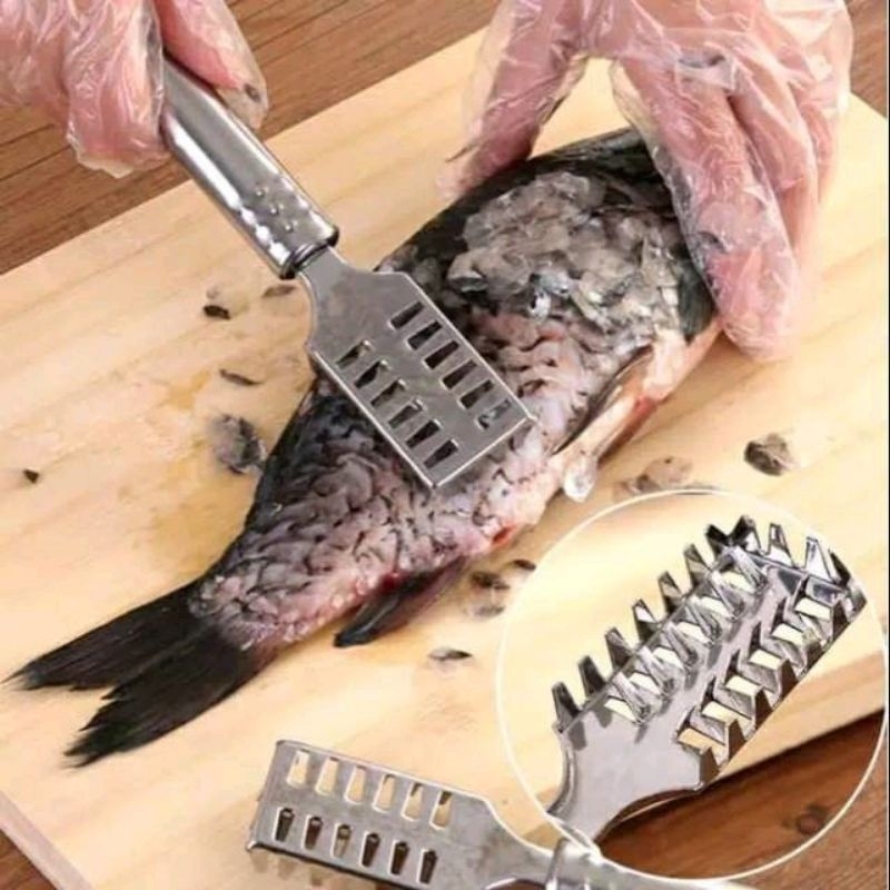 Alat Pembersih Sisik Penyisik Pengeruk Kulit Ikan Stainless — 9