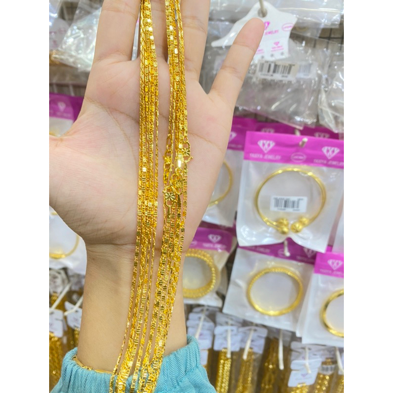 Kalung lapis emas 24k Tempe 45cm