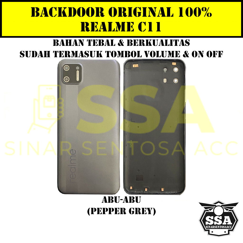 Backdoor Original 100% Realme C11 Tutup Baterai Tutup Belakang Backcover Back cover Real Me C 11 RealmeC11