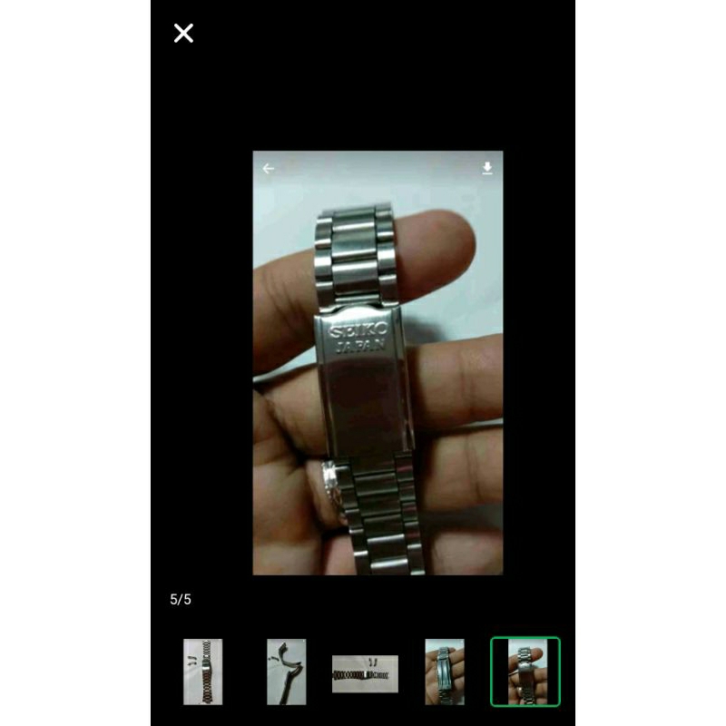 strap jam tangan seiko 5 19mm rantai seiko 5  siap pakai