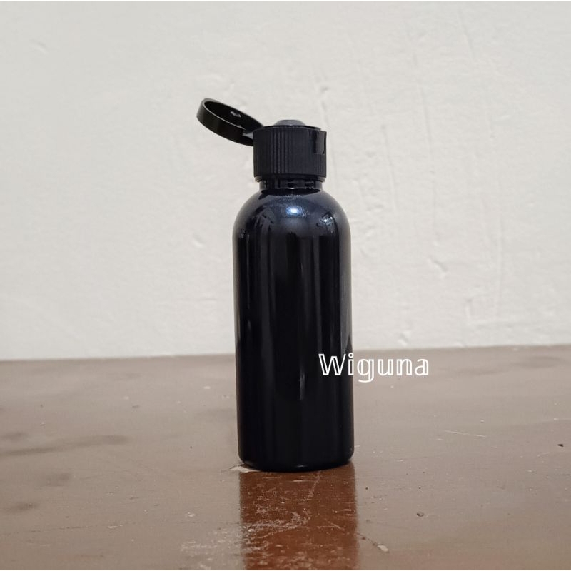 Botol Fliptop 60 ML Hitam / Botol Hitam 60ml tutup Fliptop Hitam