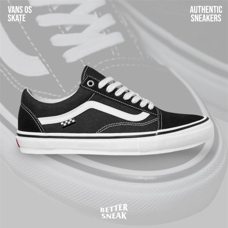 Vans Oldskool Pro Skate Black White Original Resmi Navya