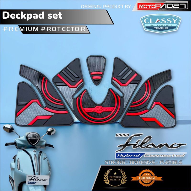 Motopad27 stiker deckpad tankpad protector rubber grand filano 2023