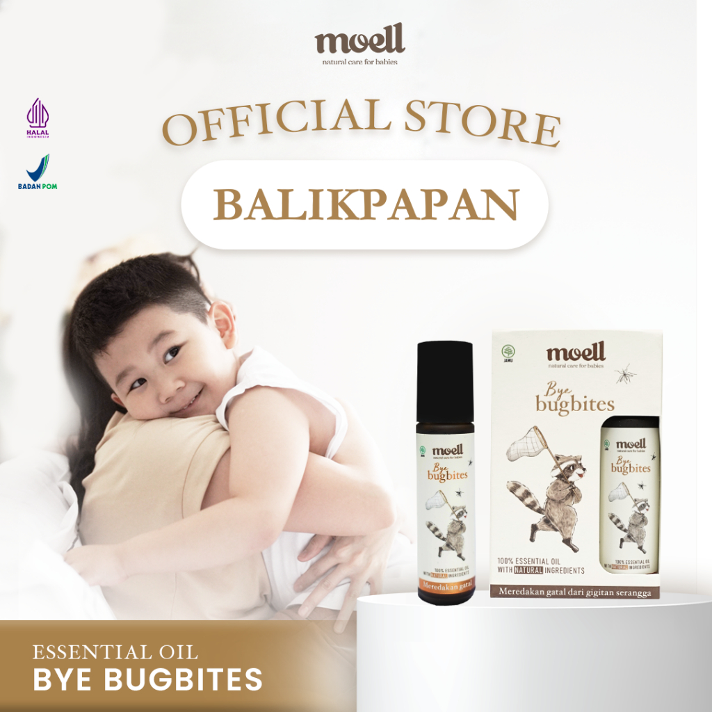 Moell Bye Bugbites Natural Essential Oil Balikpapan / Melindungi Dari Gigitan Nyamuk / BPOM